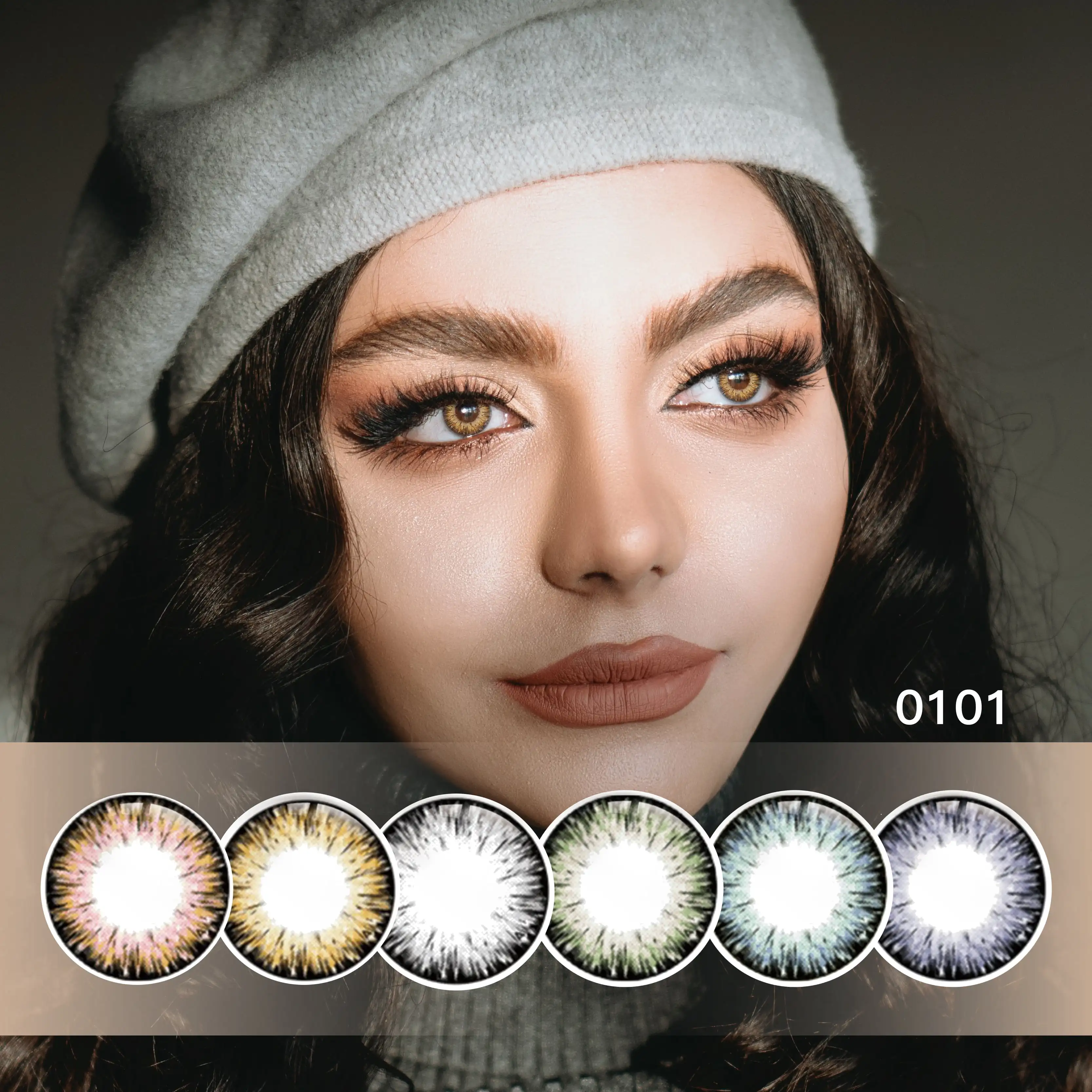 0101 V0101 Brown Gray Pink Color Lens Hot Selling Color Contact Lens Wholesale Price Monthly Contact New Arrival
