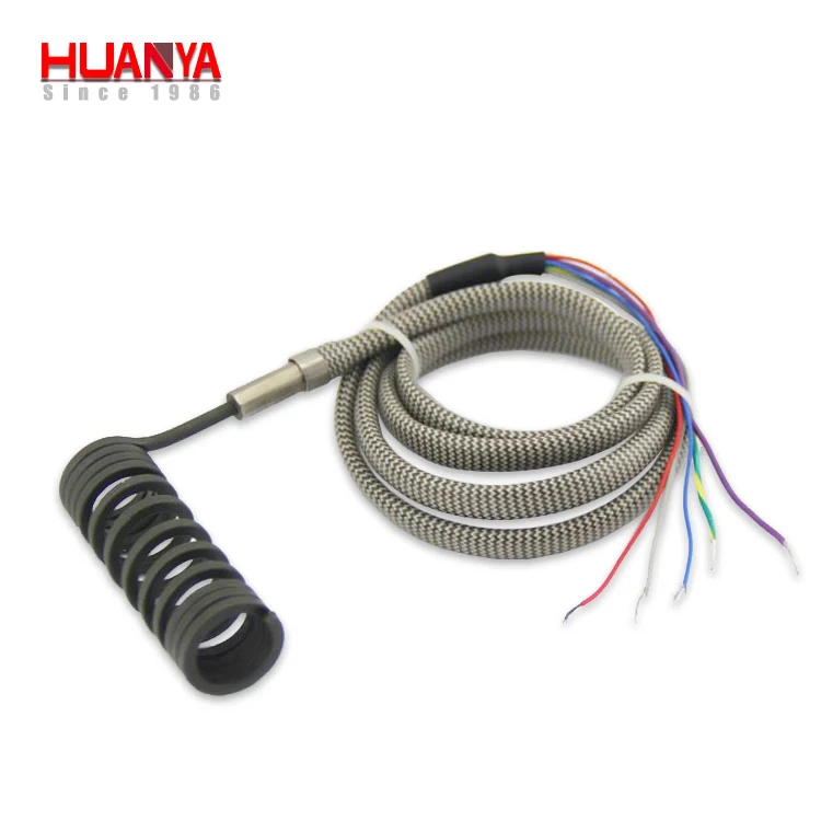 2.4x4.2mm hot runner spring coil nozzle heater with thermocouple