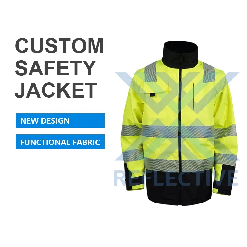 LX Available Goods Softshell Safety Jackets Reflective Work Jackets Construction Safety Jacket