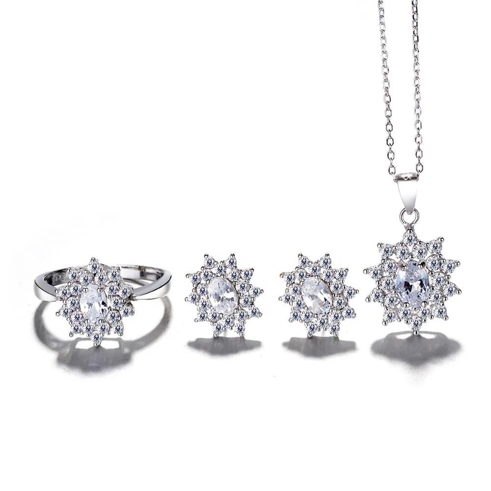 2018 Best Sale Pure 925 Sterling Silver Jewelry Set