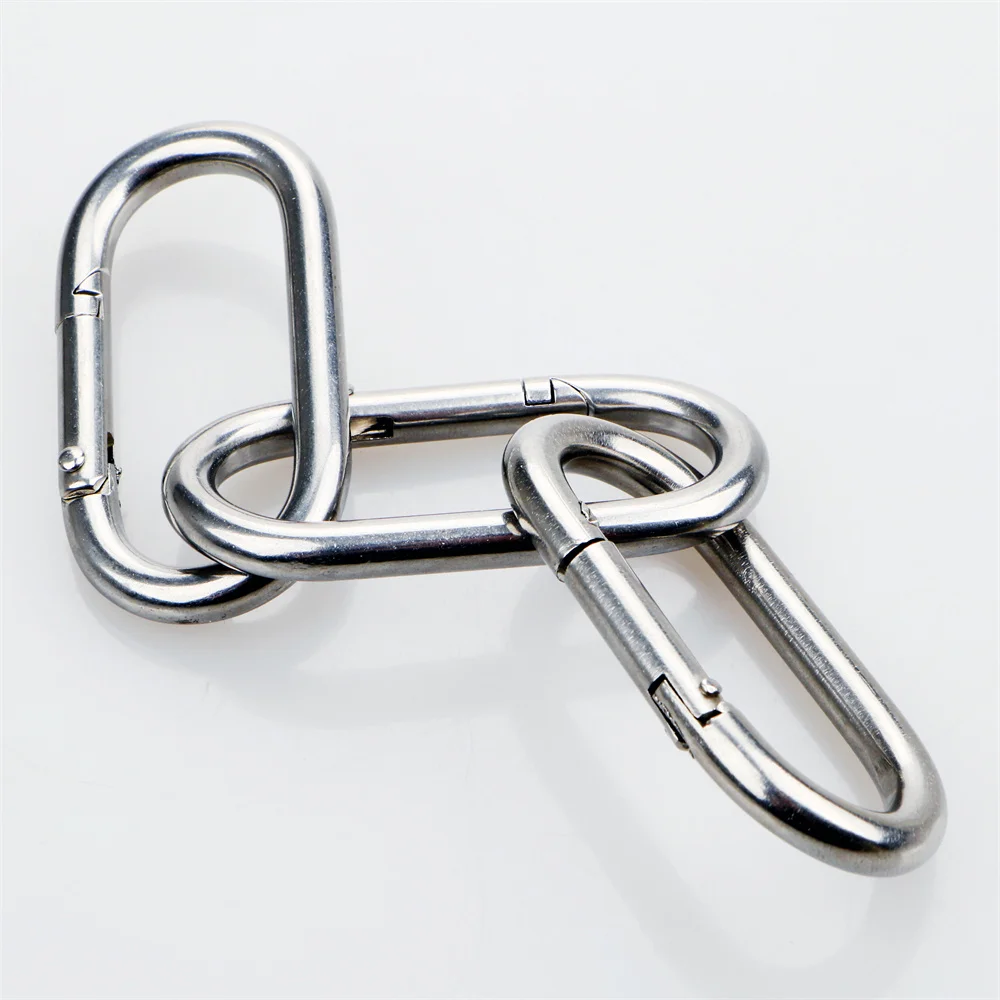 304 Heavy Duty Carabiner Clip Climbing  Hook Multipurpose for Climbing Rigging Ropes Hammocks Stainless hooks Steel Carabiner cl