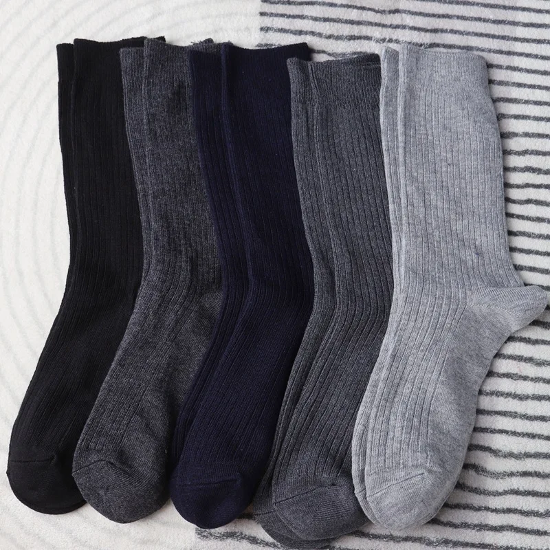 Костюм мужские деловые носки мужские повседневные носки из полипропилена Заводские трикотажные носки хлопковые мужские однотонные мужские черные темно-серые унисекс