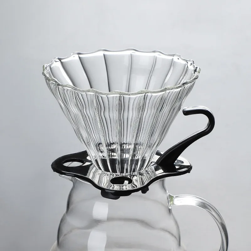 Heat-resistant 360ml 600ml 800ml Coffee filter cup Tools high borosilicate PP Base Pour over Coffee Maker