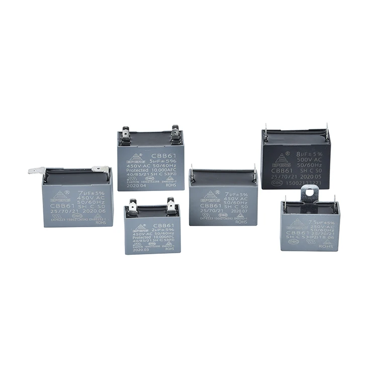 High Insulation Resistance Cbb61 Capacitors Condensateur 0.8Uf  4Uf 500Vac 6Uf 400Vac