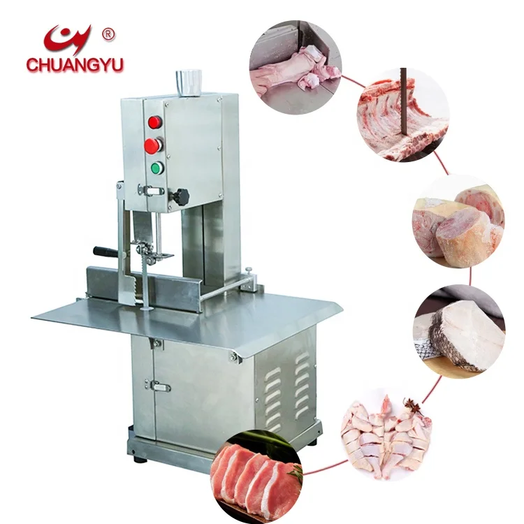 Chuangyu Commerce New Condition Frozen Meat Cutter Cattle Sheep Pig Fish Bone Sawing Machine Restaurant Retail Food Shop Motor