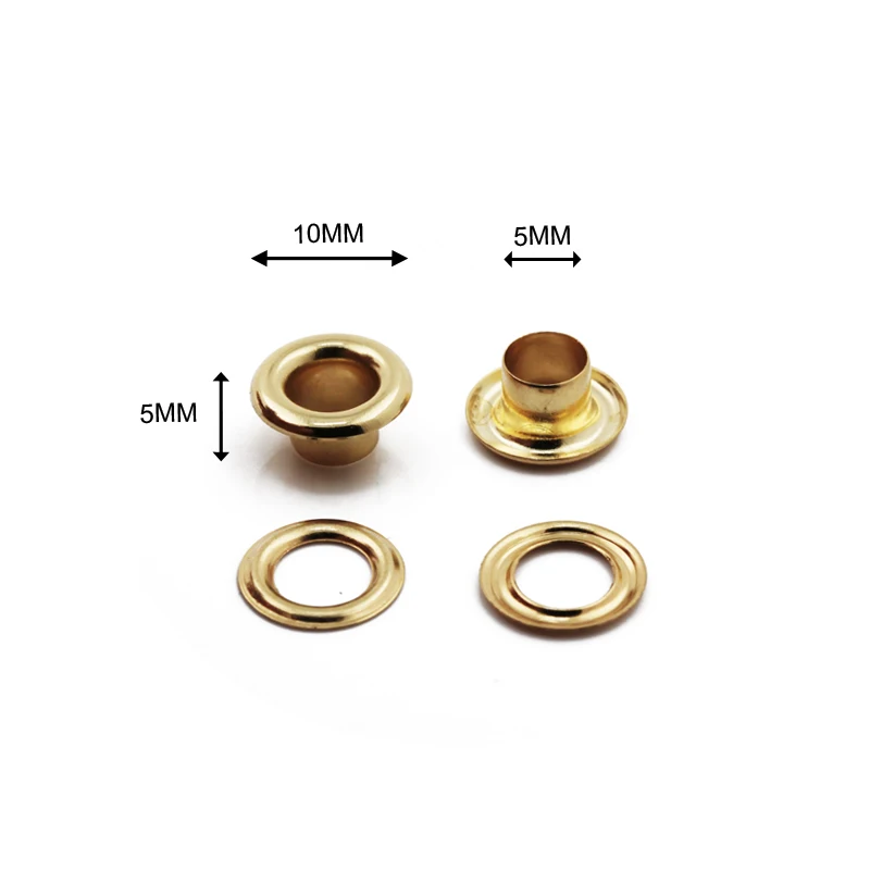 Hot Sale 10mm Different Color Metal Eyelet For Garments Leather Handbag Bag Shoes Purses Eyelet And Grommet