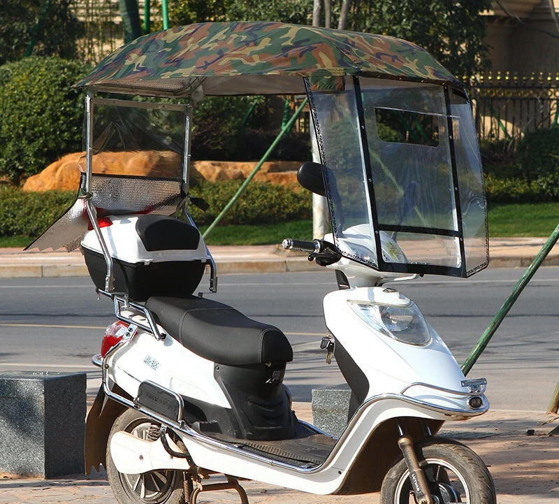 High quality scooter umbrella plus square sunshade paraguas adult rain cover motorcycle umbrella nice print electric umbrella