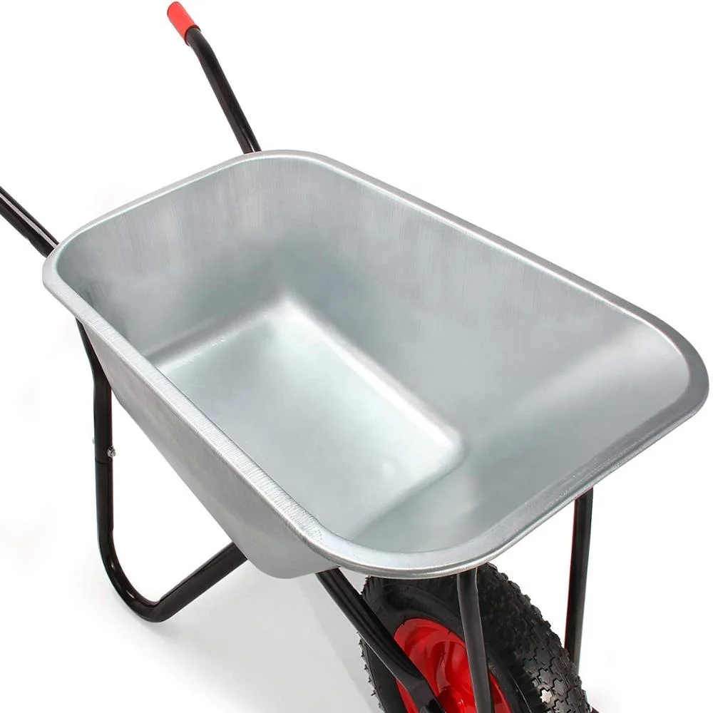 HOT SEAL WB3800 75L Capacity Garden Wheel Barrow  Customized South Africa 4.5CBF Support Tray  Middle East