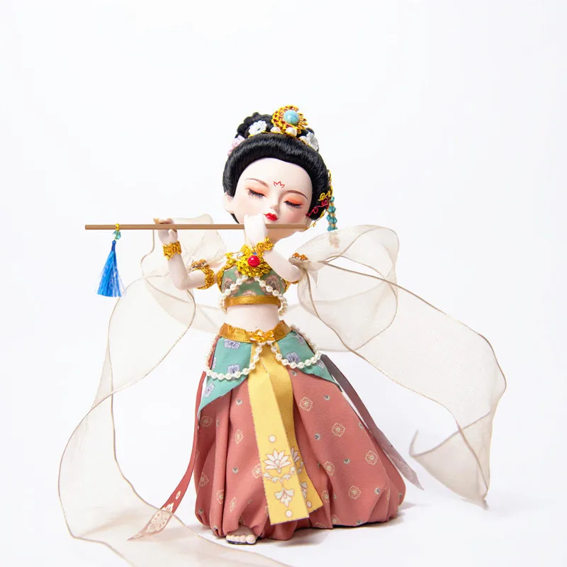Good quality Antiquity ornament Handmade Cultrural Doll Dunhuang Flying Fairy Chinese  Beijing Silk Dolls