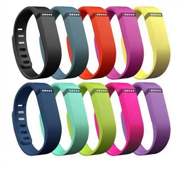 for Fitbit Flex Band Wristband Silicon Bracelet with Plastic Claps and Metal Clasp