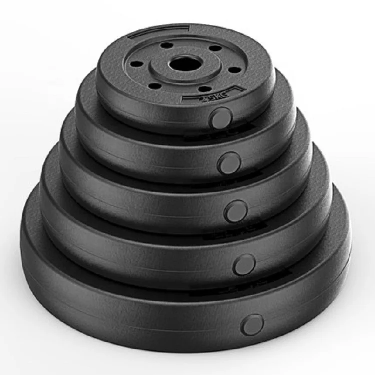 
Wholesales Cheap Adjustable Plastic Cement Dumbbell Weight Plates 
