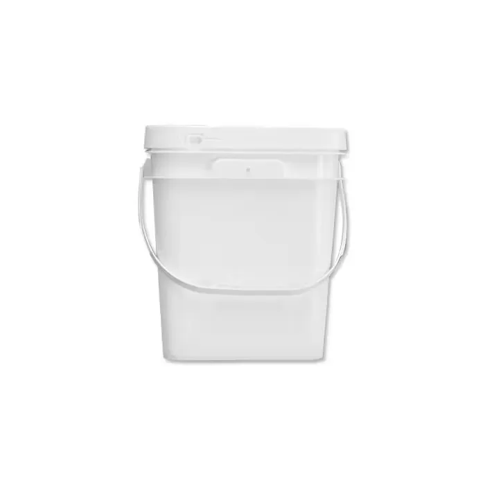 Оптовая продажа, белое пластиковое ведро с крышкой, квадратное ведро для автомойки для барабанных ведер и бочек