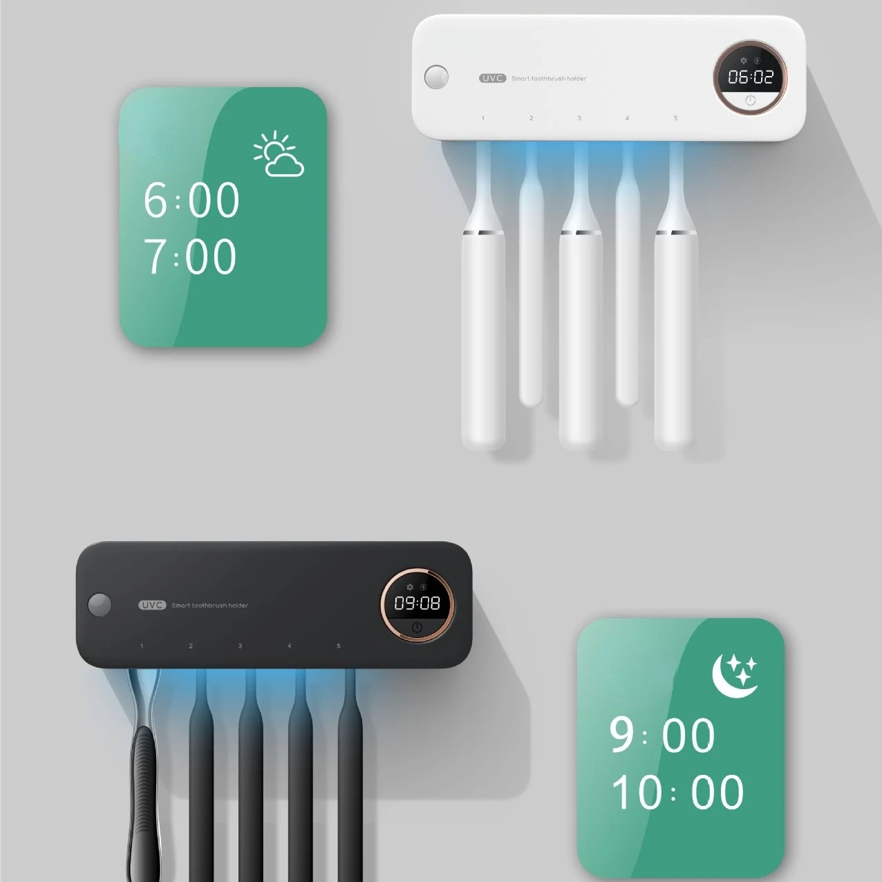 High Quality Toothbrush Holder Wall Mounted Toothbrush Sterilizer