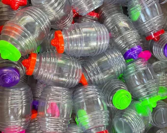 Plastic Vitrolero Water Container Mexican Style Plastic Barrel with Straw and Lid