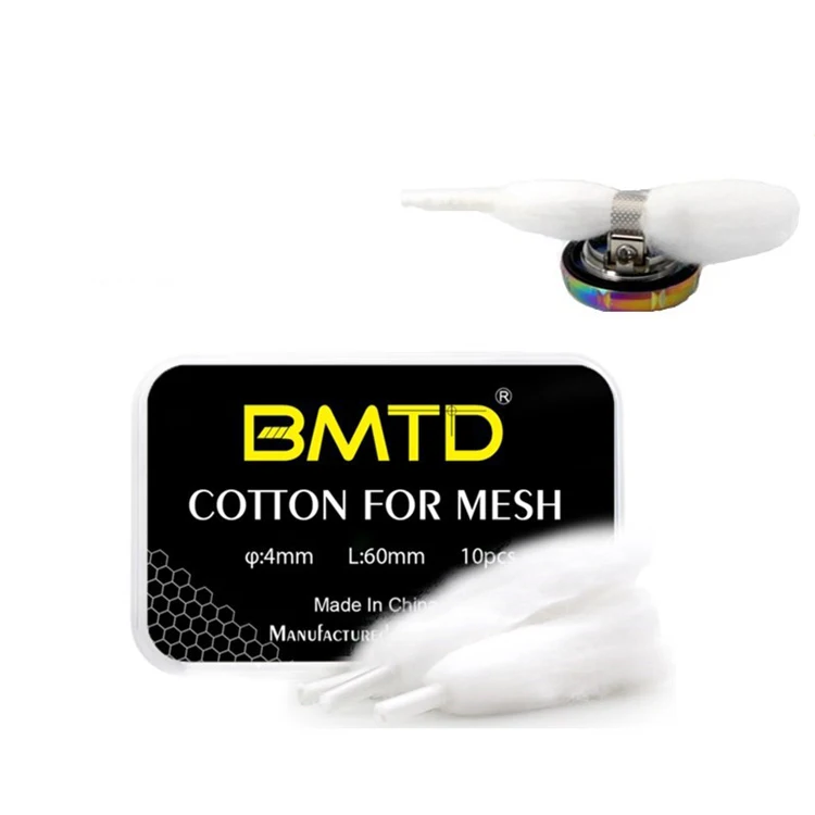 
vape lace cotton with thread for Zeus X mesh coil organic long fiber cotton strips 4.0MM for wotofo profile RDA 