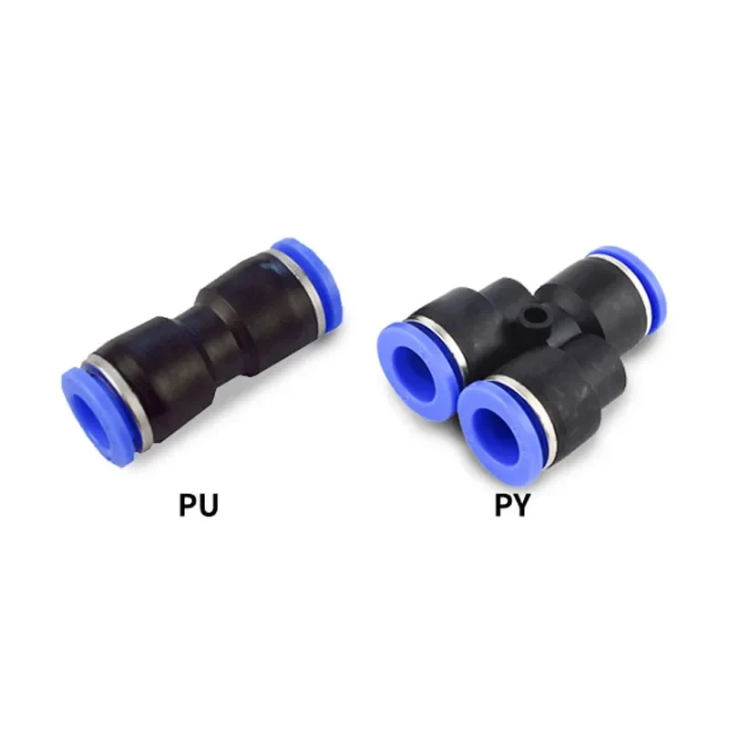 Pneumatic Fitting Fittings Quick Connector Air Water Hose Tube Connectors Plastic PU PY 4mm 6mm 8mm 10mm 12mm Push Into Plug