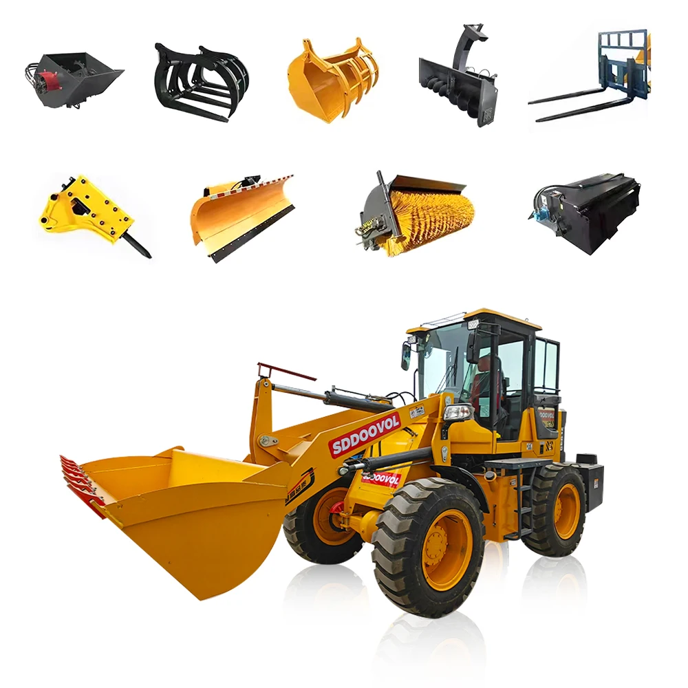 Europe Small/Mini Compact 4WD Articulated Front End Tractor 1ton/1.5ton/2 Ton Telescopic Boom Wheel Loaders for Farming