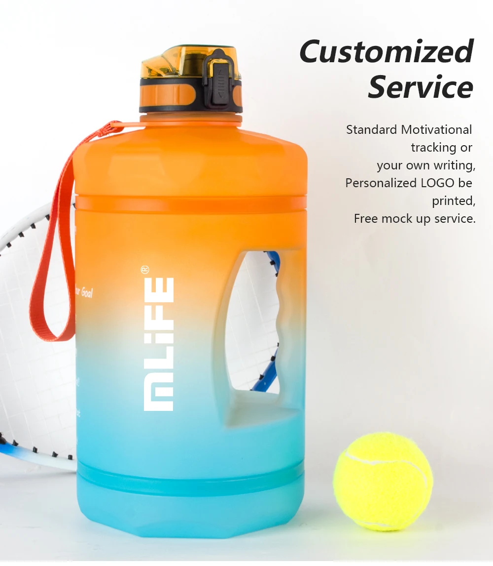 custom tritan black storage sleeve cover set 72 ounce 2l free gym sport big 2.2l time marker 1 half gallon water bottle