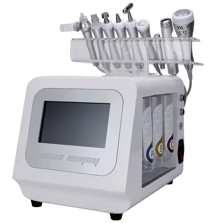 Multifunction hydra 9 in 1 water oxgen jet peel dermabrasion machine with mechanical pump