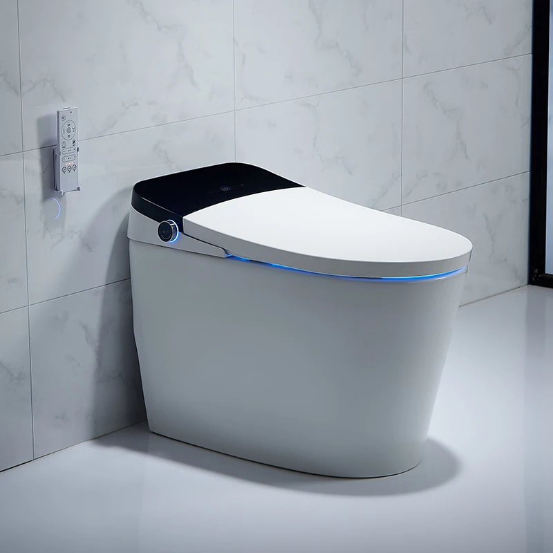 Top Quality Modern 110V/220V Electric Intelligent One Piece Closestool Bathroom Wc White Toilet Bowl Automatic Smart