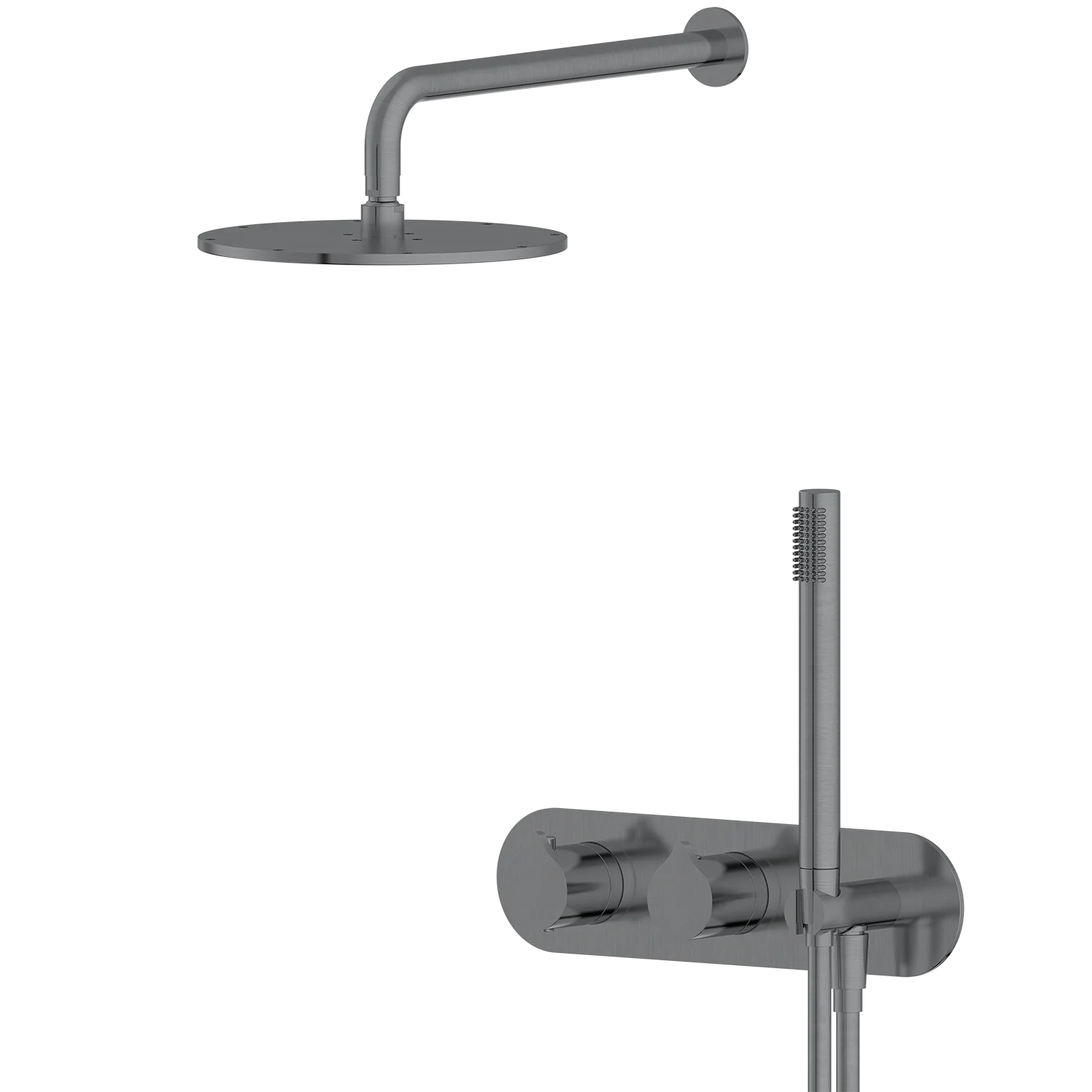 SS 304 Rose Gold Shower Wall Mount Hand Shower Bathroom Accessories Set Faucet Thermostat Shower Multi-channel Faucet