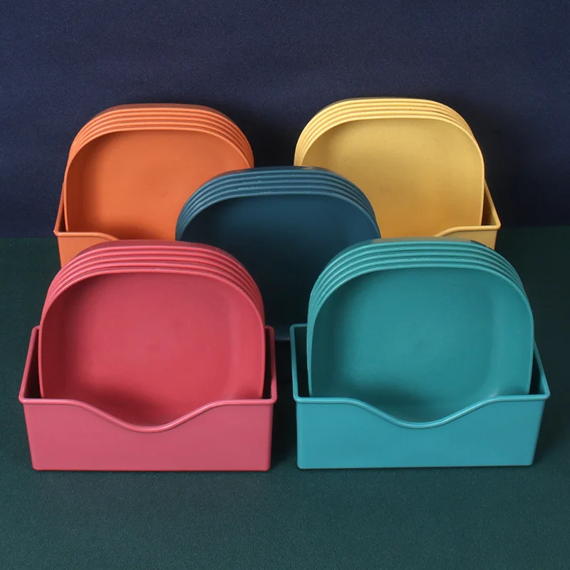 Пшеничные соломенные тарелки для микроволновой печи рисовой шелухи волоконные аркопальные обеденные ресторана