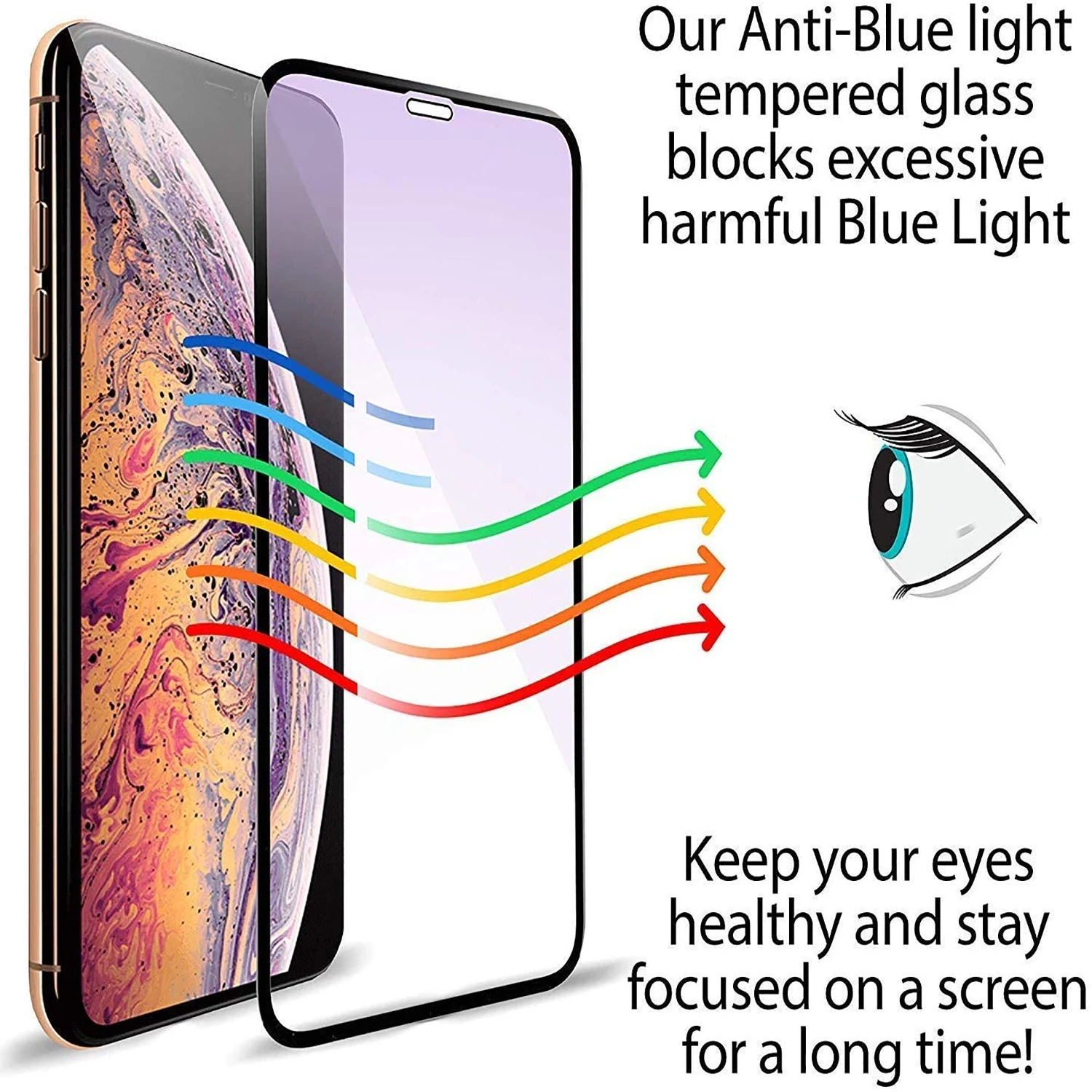 OEM anti blue light blocking glasses screen protector tempered glass for Tecno Infinix Blu Itel redmi Huawei Samsung iPhone ZTE