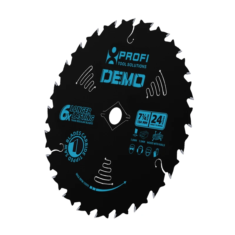 Moretop Usa качественное бесшумное прессование 7 1/4 Tct древесная Пила TCT Карбид каркаса для дерева с резкой гвоздями дисковая пила