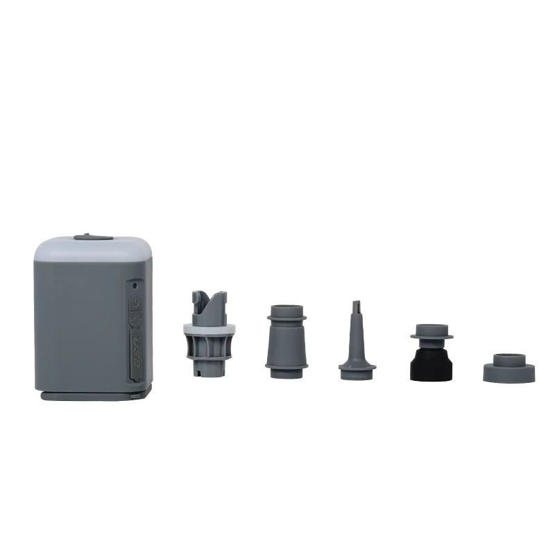 In stock!mini portable rechargeable electric air pump with led light for packraft kayak sup and camping air mattress