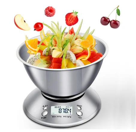Digital Food Kitchen Scale 5kg 1g Capacity With Bowl