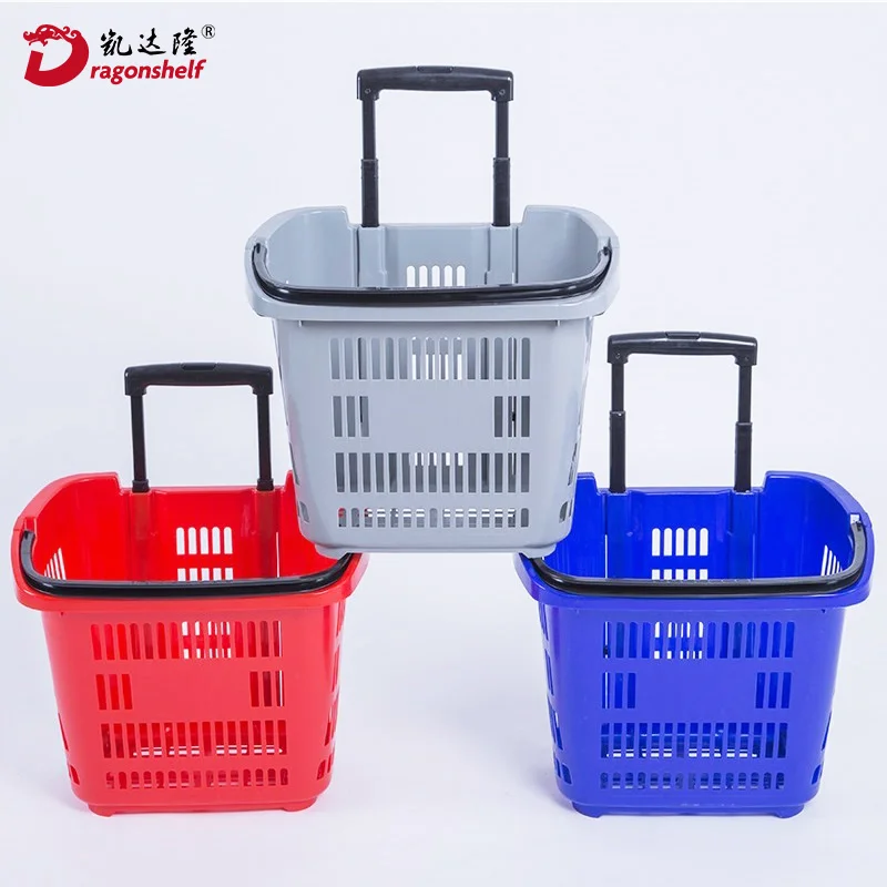 Dragonshelf Customized Colorful pp Small Size Carry Single-Handle Plastic Basket