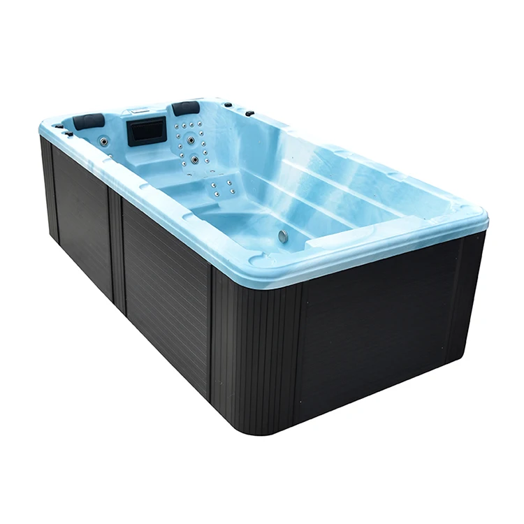 BG-6601 Cheap Economic Whirlpool Spa Bath Tub Outdoor Endless Pool with Heat Pump Cover