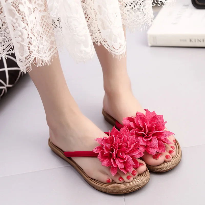 Summer Fashion Female Flat Bottomed Sandal Ladies Open Toe Beach Shoes Women Flip-flops Slippers