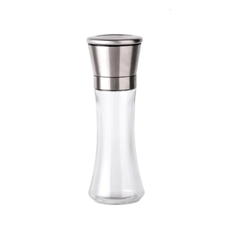 180ml Salt and Pepper Tall Grinder Spice Jars With 304 Stainless Steel Top