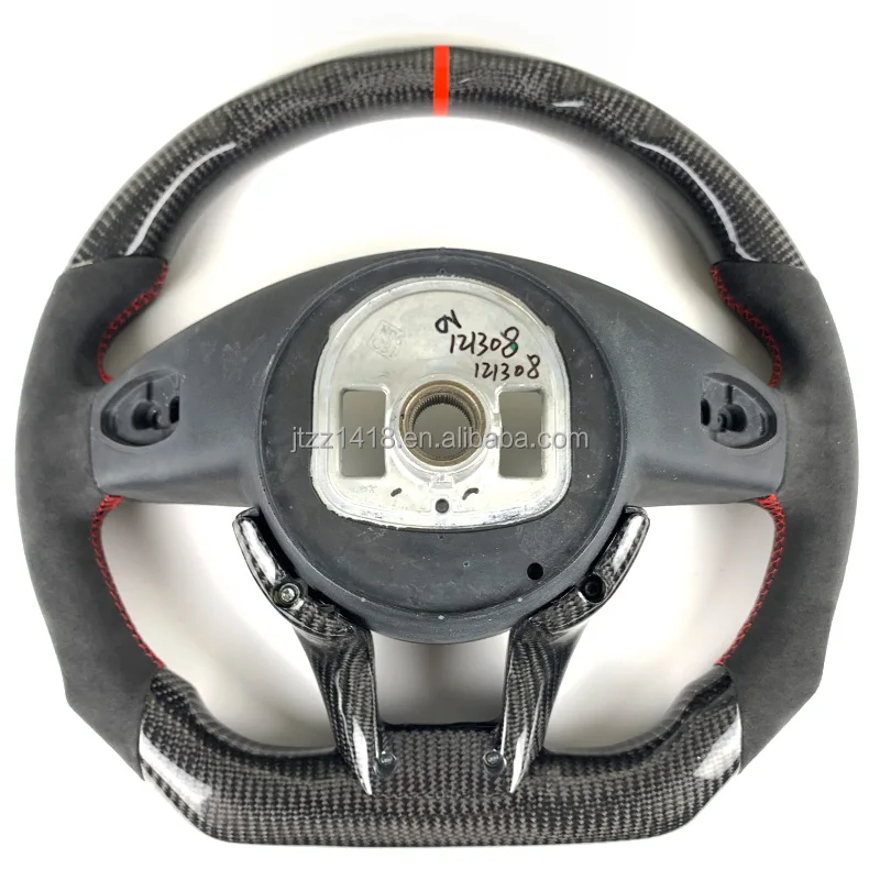 For Mercedes Benz W205 W212 W213 W221 C E B 300 AMG A45 CLA45 C63 steering wheel carbon fiber suede customization