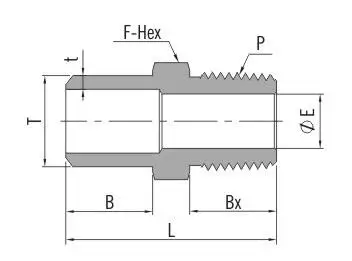 Stainless Steel Hydraulic Tube Socket Weld Male Connectors High Quality Pipe Fittings