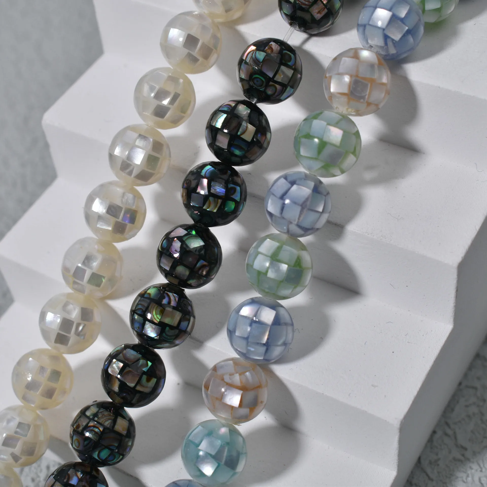 10mm natural freshwater Round beads Abalone beads loose shell Pearls diy handmade Accessory