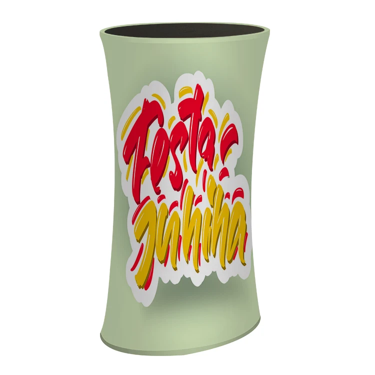 Oval Podium Table Counter Stand Trade Show Lightweight Portable Exhibition Table Display Portable For Exhibition