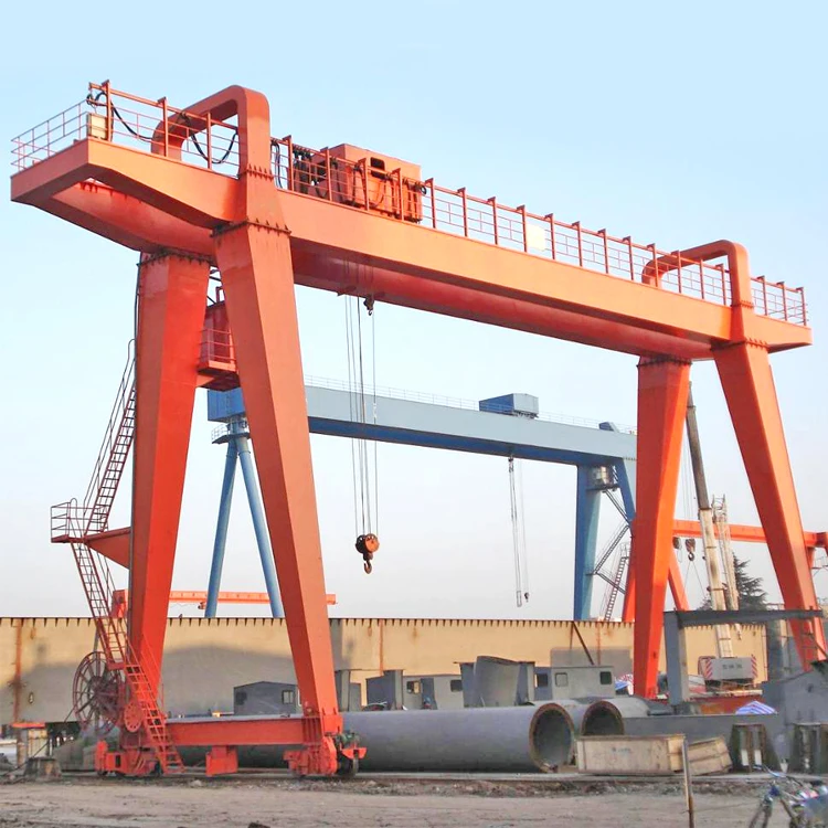 wireless remote control double girder gantry crane 16 ton for sale