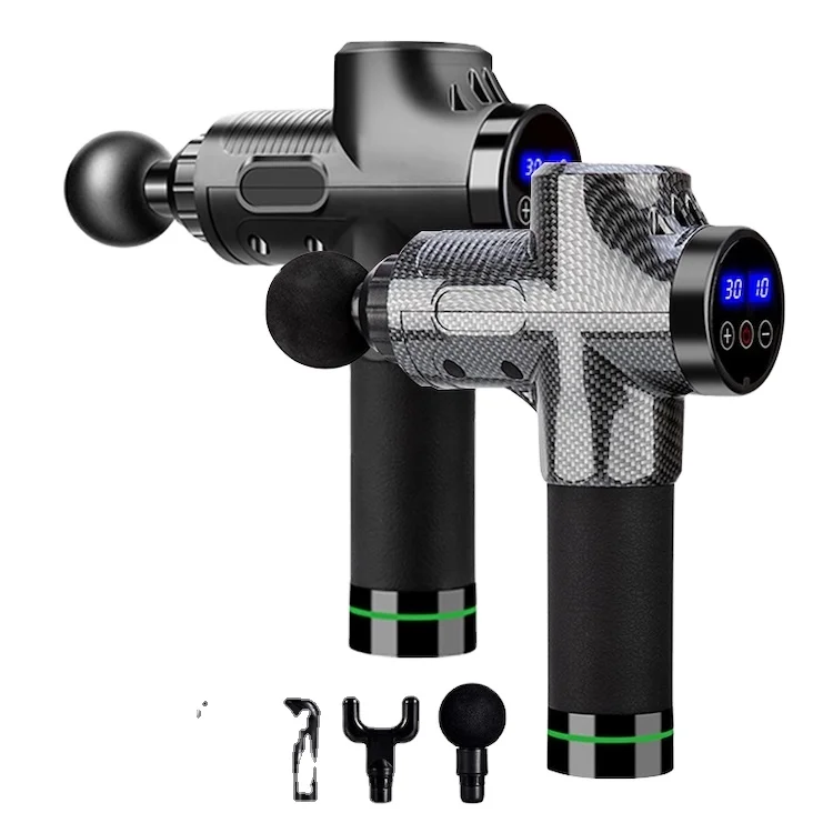 massage gun 7017 muscle relax electric fitness equipment noise reduction led touch screen heating massage gun