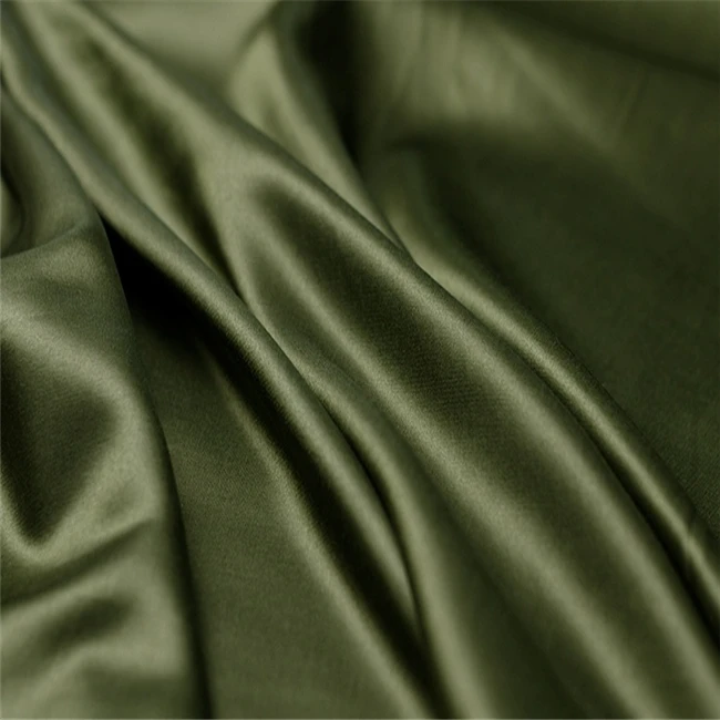 Elegant Cheap Shiny Soft Silk Cotton Satin Fabric for Skirt Shirt Clothing