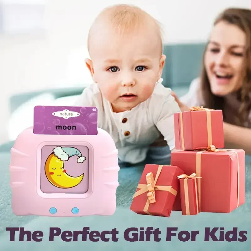Hot Sale Children Early Education Machine Baby Audible Flash Cards English Talking Flash Cards Learning Toys