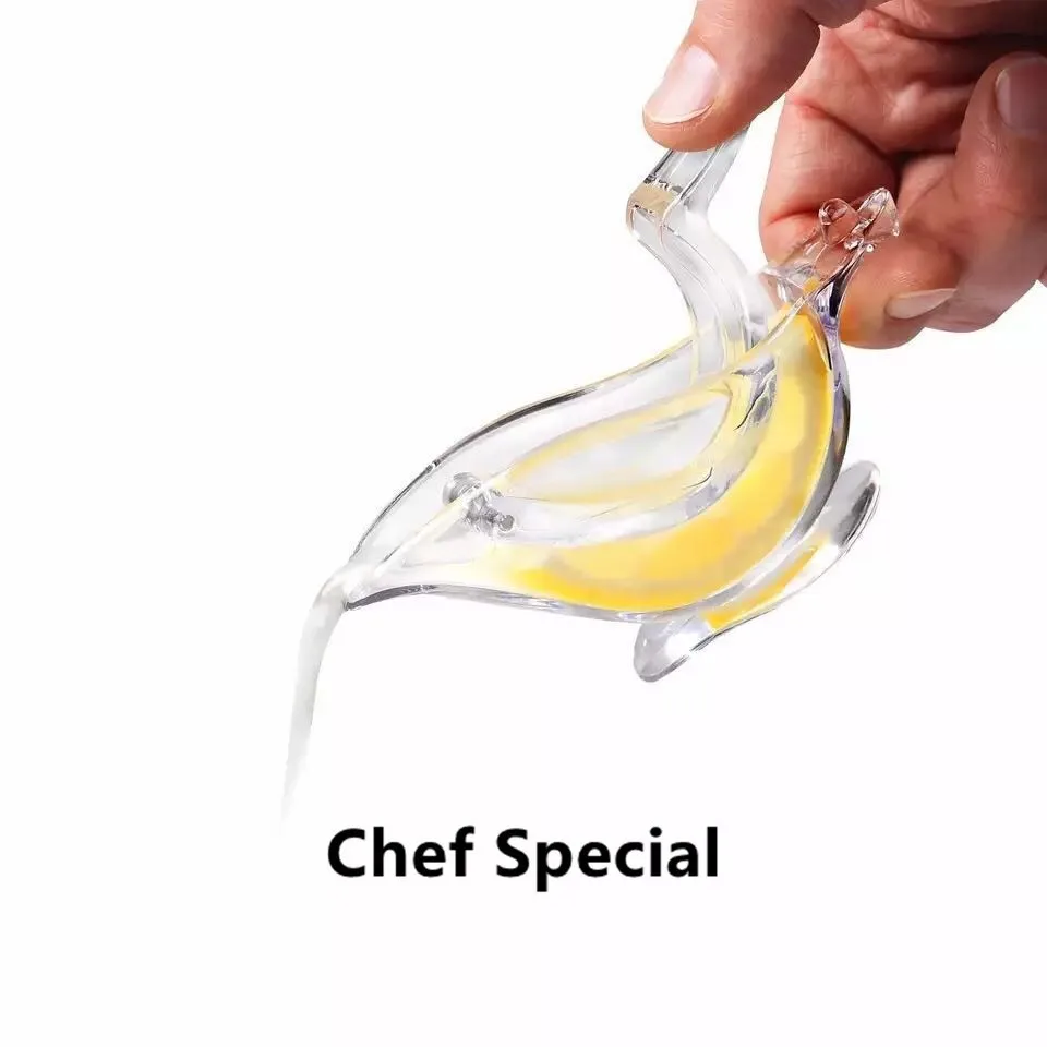 Hot Sale acrylic Lemon juicer slice squeezer portable hand press fruit juicer extractor machine for lemon lime orange pomegranat