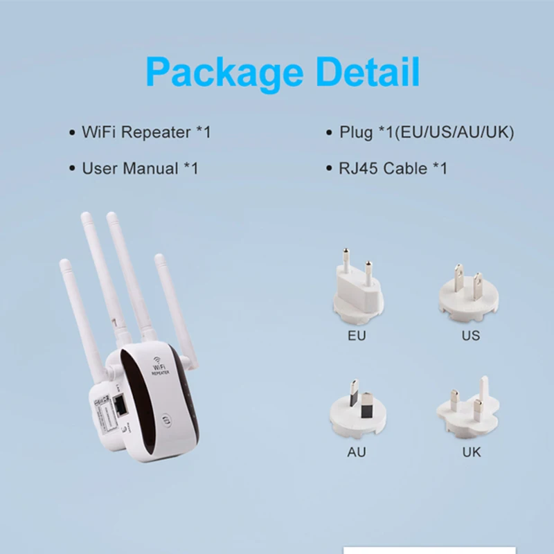 Wireless Signal Booster Wifi Repeater Extender 300Mb2.4Ghz 300Mbps Wireless N Wifi repeater Wifi Router Wi-Fi Signal Amplifier