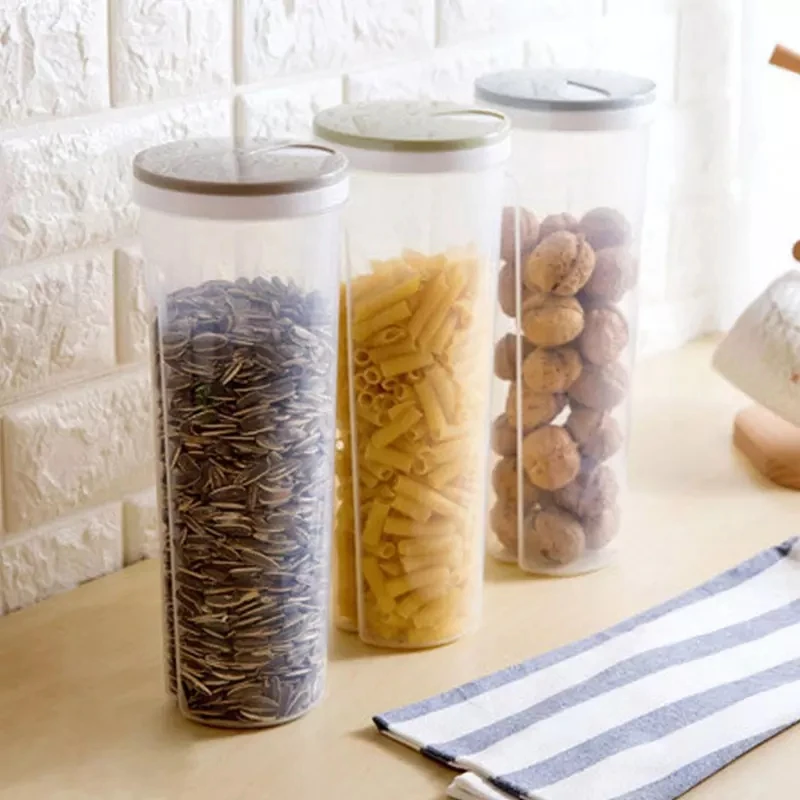 Plastic Tall Food Storage Spaghetti Noodle Pasta Container with Locking Lid Airtight  Dry Food Keeper Canister