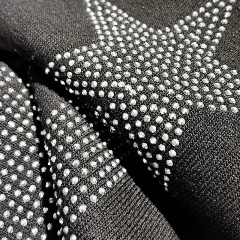 New arrival sparkle diamond beads sequined elastic waist casual cargo pants for kids girls