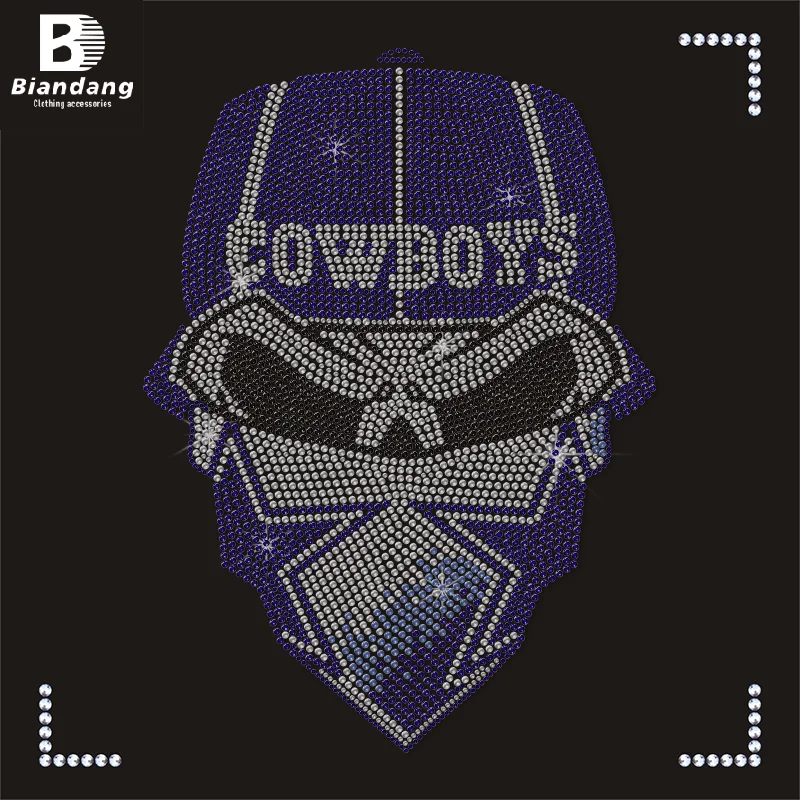 Dallas Cowboys Iron on Rhinestone Transfer Designs NFL Crystal Stones Sheets for Clothing Jackets