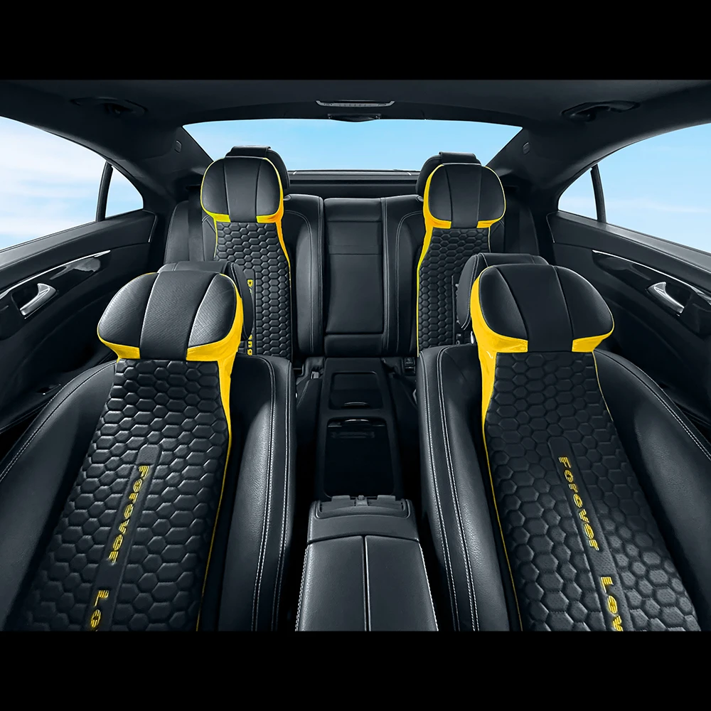 Factory Custom 3D Embroidery Car Headrest Pillow Waist Cushion Seat Cover For Tesla