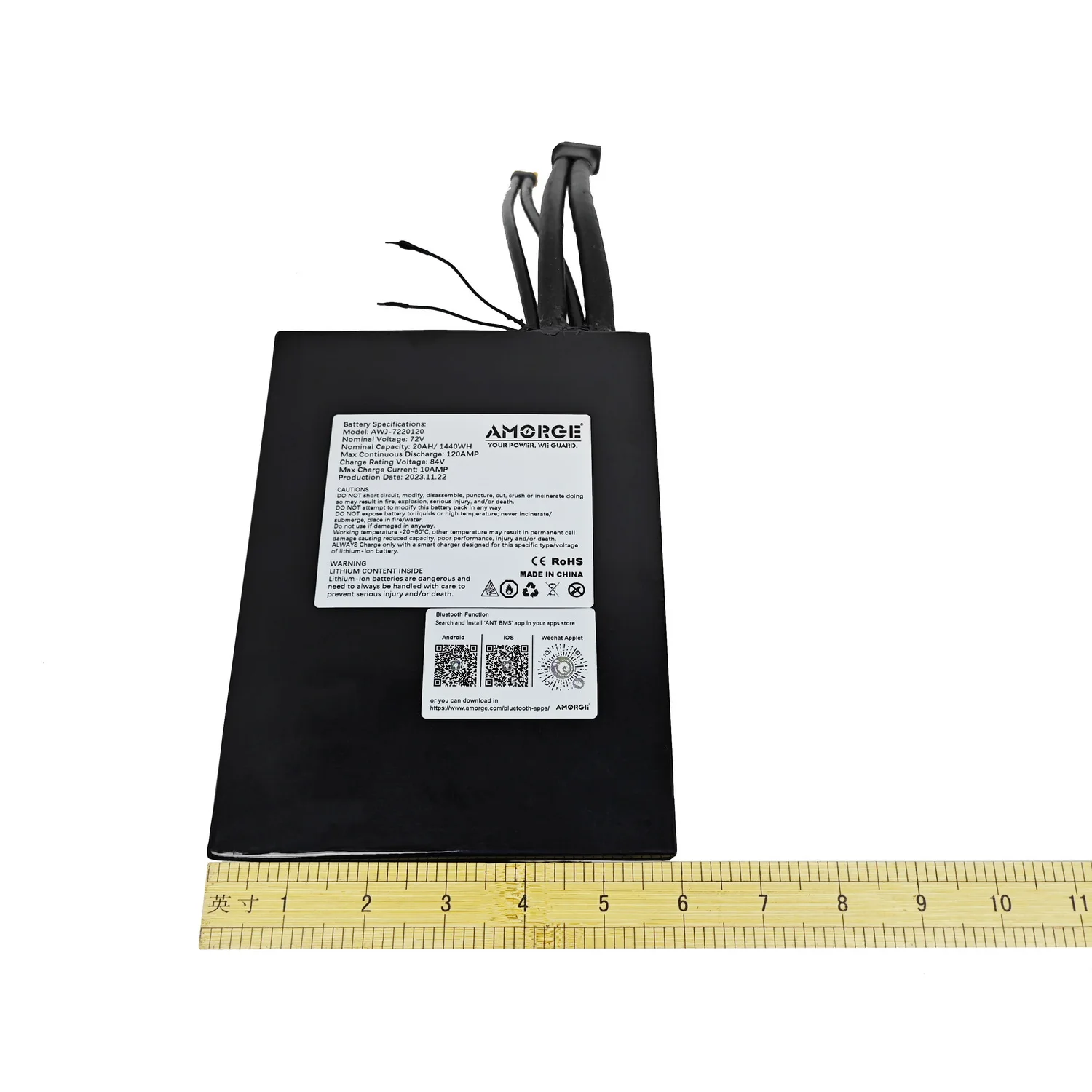 AMORGE 20S5P 72 В 20AH 21AH 25AH 22 5 ah 120AMP175AMP 225AMP литиевая батарея с муравьиной Bluetooth BMS