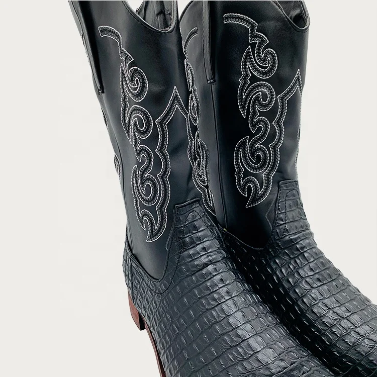 В западном стиле, классические мужские наручные часы, с черной вишни аллигатора перо страуса высокие сапоги до колена